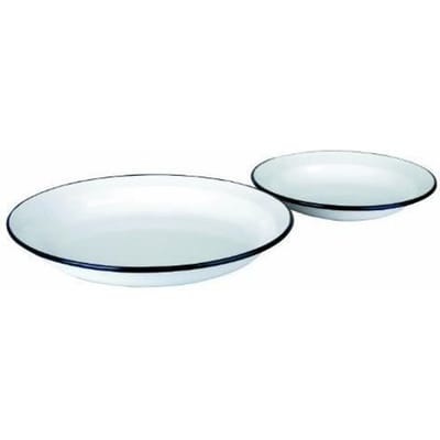 Ibili 912928 Geëmailleerde stalen plaat, 28 cm, wit