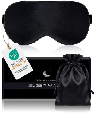 Dailygoods- Slaapmasker 100% biologische moerbeizijde - Lichtblokkerend - Verstelbare band - Ergonomisch ontwerp - Huidvriendelijk - Luxe slaapoplossing - Slaapoogmasker
