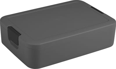 Sunware - Sigma home Food to go broodtrommel groot antraciet - 24 x 17 x 6,5 cm