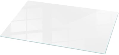 Tulup Tafelblad Glas - Kleur Wit Glad Glazen Tafelblad - 100 cm x 50 cm - Wit Glazen Plaat - Rechthoekig Tafelblad Glas - Glazen Tafelblad voor de Woonkamer - Veiligheidsglas