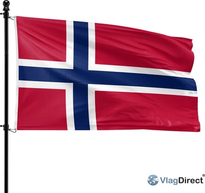 VlagDirect - Noorse vlag - Noorwegen vlag - 90 x 150 cm.