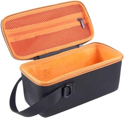 Draagbare Speaker Case - Opbergtas Beschermhoes - Reizen Muziek - Schokbestendig EVA Materiaal - Met Extra Vakken - Oranje