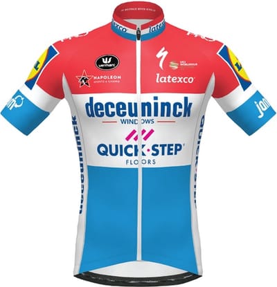 DECEUNINCK QUICK-STEP 2020 KAMPIOEN LUXUMBURG KORTE MOUWEN AERO SP.L Maat XL