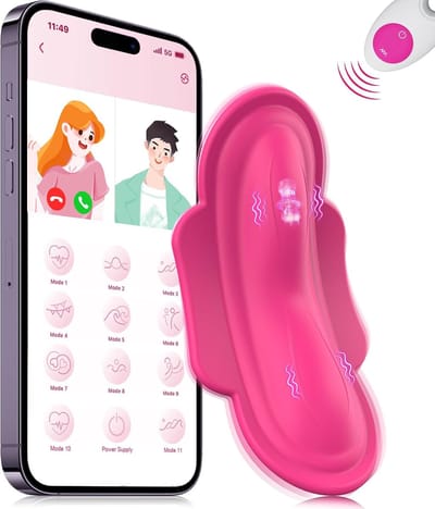 Panty Vibrator met App & Afstandsbediening – Draagbare Mini Egg Vibrator – Clitoris Stimulator – Stil Discreet Seksspeeltje voor Vrouwen & Koppels - Roze