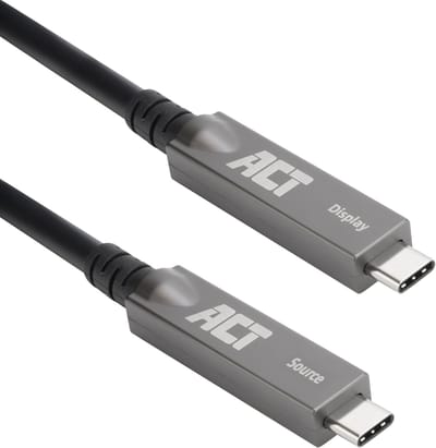 ACT USB-C 3.2 Gen2 Active Optical Cable (AOC), voor touchpanels, video, data, power, 3m