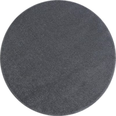 Laagpolig vloerkleed Ata - lichtgrijs - rond - O 120 cm