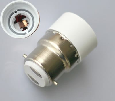 B22 naar E14 adapter voor halogeenlampen, max. 250 V, 200 W, lampen converter, lichtaccessoires