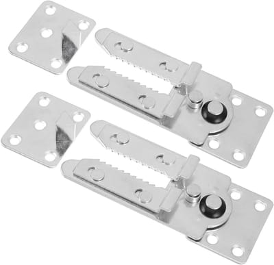 Bank Connectoren - Meubelverbinders - Modulaire Bank Stabiliseren - Robuust IJzer - 2 Stuks - Zilver