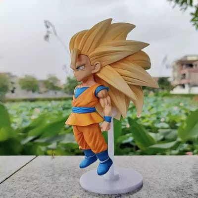 Poupée Anime Dragon Ball Z 20cm Super V3 Wukong Poupée d'Action Personnage Anime Fait Main Série Dbz Modèle PVC Jouet Cadeau beige