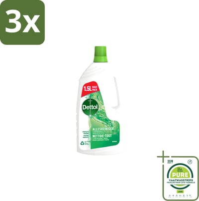 3 x Dettol Original - Allesreiniger - Perfecte Hygiëne - 1.5L - Grootverpakking - Allesreiniger - Schoonmaakmiddel - Hygiëne - Schoonmaak - Glans
