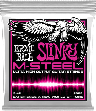 Ernie Ball Slinky M-Steel - Gitaarsnaren - Super Slinky - 09-42 - Elektrische Gitaar