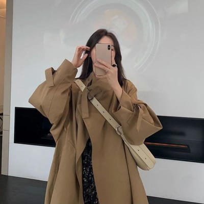 Coupe Confortable Coupe-vent Amincissant Automne Design Mis à Jour Coupe Confortable Manteau Mi-long au Genou pour Femmes S