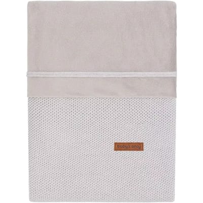 Baby's Only Gebreid baby dekbedovertrek ledikant - baby deken - Classic - 1.5 TOG - Zilvergrijs - 100x135 cm