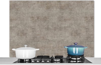 Spatscherm keuken 120x80 cm - Kookplaat achterwand Retro - Beton print - Patroon - Muurbeschermer - Spatwand fornuis - Hoogwaardig aluminium