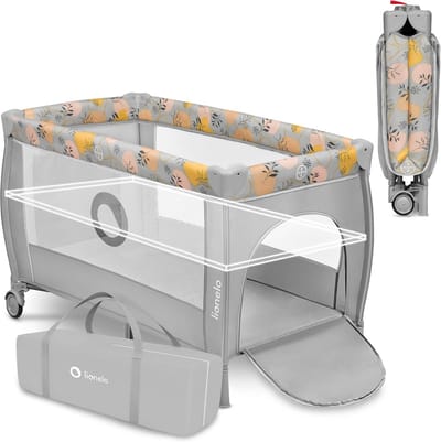 2-in-1 Reisbedje en Babyzone voor Pasgeborenen en Peuters - Draagbaar met Verstelbare Hoogte