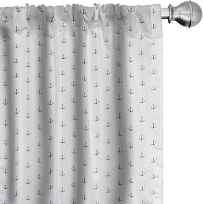 ABAKUHAUS Gordijnen – Anker Vivid Blue – 2x75x225 cm – microvezel
