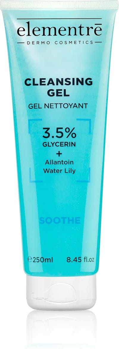 elementrē Cleansing Gel – Diepreinigende Gezichtsreiniger met Salicylzuur & Niacinamide – Verwijdert Talg & Onzuiverheden – Hydrateert & Kalmeert – Voor Alle Huidtypes – 250ml