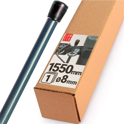 LUN FIX - Gaas spanstaaf hekspanner - 1550 x 8 mm - PVC gecoat - antraciet
