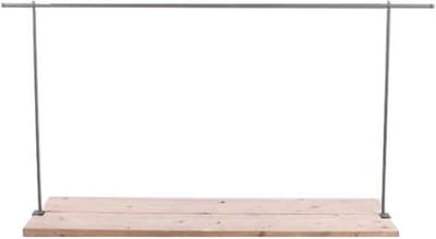 Van der Leeden - Tafelklem - Geschikt voor Tuintafel 140 t/m 250 cm - Grijs - 90 cm hoog