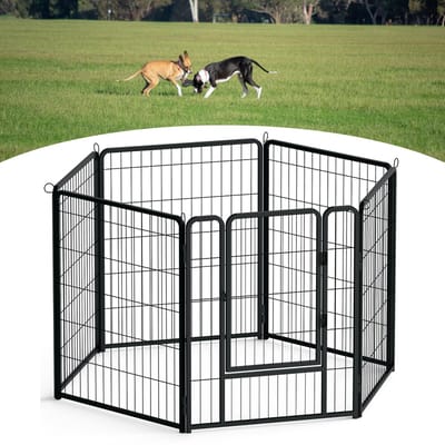 ACXIN Hondenren - Inklapbaar - Met deur - 65×80 cm - 6 panelen - Binnen - Buiten