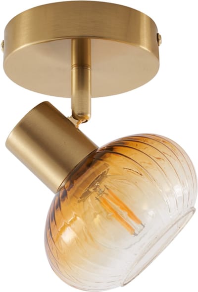 QAZQA teddy - Moderne Plafondspot | Spotje | Opbouwspot - 1 lichts - L 14 cm - Goud - Woonkamer | Slaapkamer | Keuken