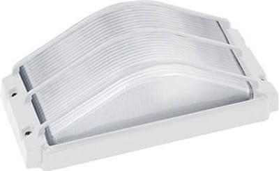 LED Tuinverlichting - Buitenlamp - Ovalis - Wand - Aluminium Mat Wit - E27 - Rechthoek