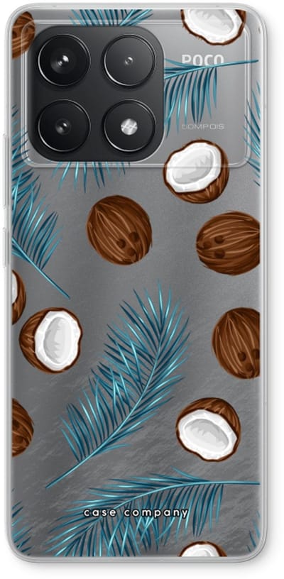 Case Company® - Hoesje geschikt voor Xiaomi Poco F6 Pro hoesje - Kokosnoot - Soft Cover Telefoonhoesje - Bescherming aan alle Kanten en Schermrand