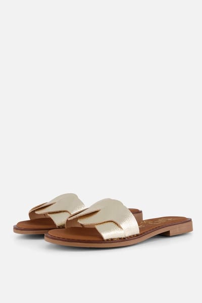 Oh My Sandals Oh My Sandals Slippers goud Leer