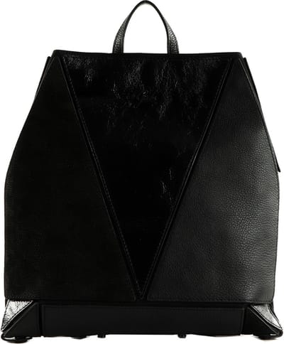 Gabs Leren Vrije tijd rugzak Naoko Momu Sendai Black Shoulder Bag Nero Zwart