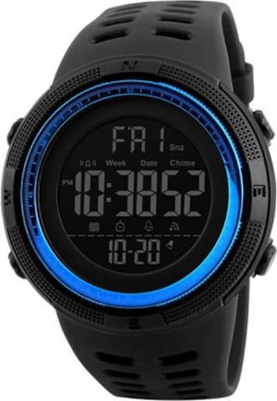 SKMEI Sporthorloge - Countdown - Stopwatch - Dual Time - 40 mm - Blauw