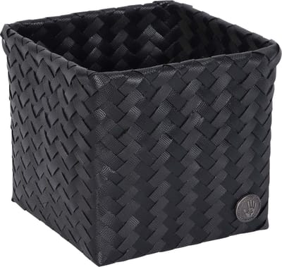 Handed By - Opbergmand - Mand - Organizer - Woonkamer - Kinderkamer - Badkamer - Babykamer - Top Fit square 15 - zwart - black