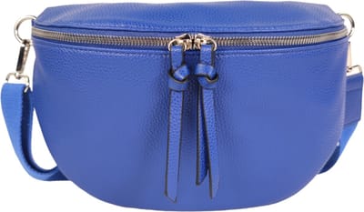 Qischa® - Crossbody heuptas bumbag - uni riem - soft - kobalt blauw - vegan - large size