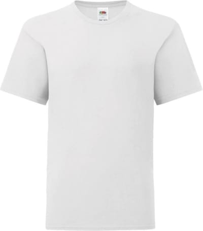 Fruit Of The Loom Iconisch T-shirt Kinderen / Kinder (Wit) 3/4 jaar