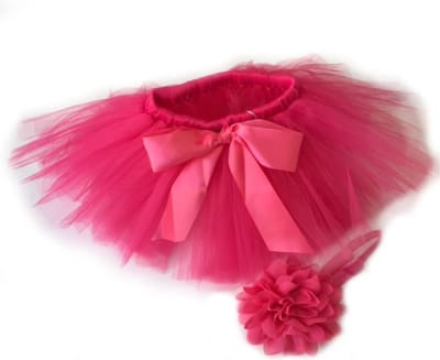 Tutu set - Fuchsiaroze baby 6-12maanden