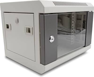 Delock 10″ Network Cabinet with glass door 4U grey