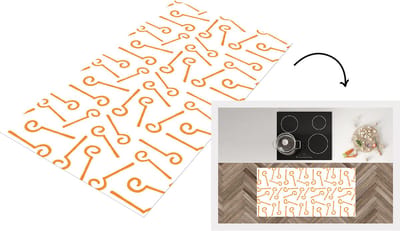 Keukenloper - Loper keuken - Sint - Sinterklaas - Staf Sinterklaas - 120x60 cm - Keukenloper vinyl