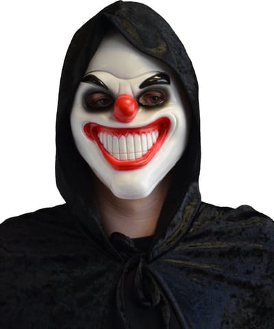 Partychimp Voordeelverpakking 6 pack Clown Halloween Masker Voor Bij Halloween Kostuum Volwassenen Carnavalskleding Heren Carnavalskleding Dames Carnaval Accessoires Carnaval Scary Clown Killer Clown - Plastic - 6 pack