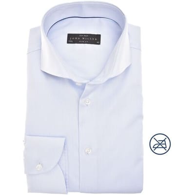 John Miller Overhemd Tailored Uni Non Iron Licht Blauw / male