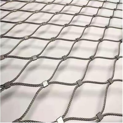 Roestvrijstalen Touwnet Gaas 0.8x10m, Hertenwerend en Duurzaam Tuinnet, Multifunctioneel Gaas voor Balstop, Trapbescherming en Hertenafrastering