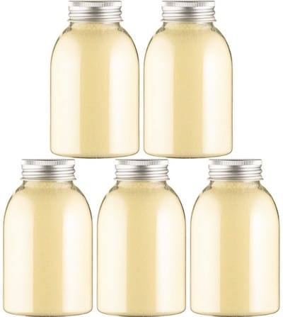 Scrubzout Vanille - 300 gram - fles met aluminium dop - Hydraterende Lichaamsscrub - set van 5 stuks