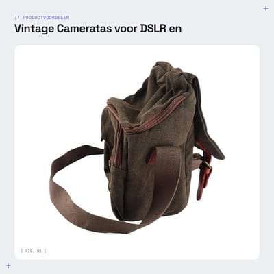 Dailygoods- Cameratas Verstelbaar - Canvas Vintage - Schoudertas - Compatibel met DSLR/Systeemcamera - Voldoende Opslag - Premium Bescherming - Camera Tas