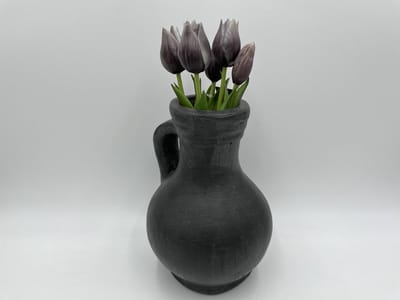 Kunstbloem bosje minitulpen 5 stelen purple grey 25 cm | 93293-29 | Stoer & Sober Woonstijl