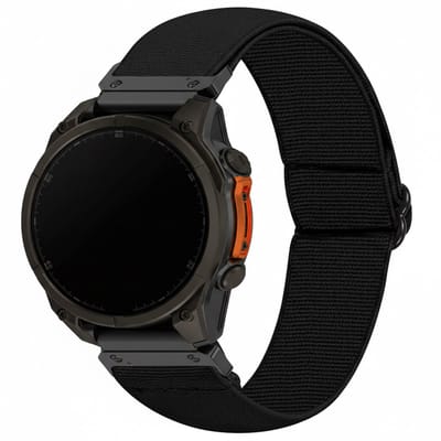 Nylon bandje - geschikt voor Garmin Fenix 3 / 5X (Plus) / 6X (Pro) / 7X (Pro) / 8 (51 mm) / Tactix (7) / Descent Mk 51 mm / Instinct 2x / 3 - 50mm / D2 / Epix Pro 2 (51 mm) - zwart