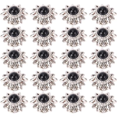 20 Sets Faux Turquoise Schroefgesp Madeliefje Vintage Decoratieve Vervanging Schroefgesp voor Leer