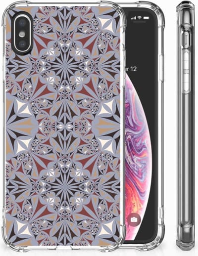 Apple iPhone X | Xs Anti-Shock Hoesje Flower Tiles