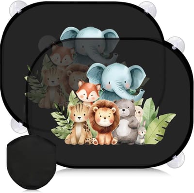 ZMR® Zonnescherm Auto Baby - Zonnescherm Auto - Zonnescherm - Veelkleurig - 17cm x 17cm x 6cm