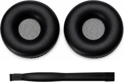 Set Oorkussens voor Jabra Headset - PRO 920 Oorkussen - PRO 920/925/930/935/9450/9460/9465/9470/GN2000/GN2100/GN9120/BIZ 1500/2400/UC Voice 550/750 - Kunstleer met Traagschuim - Zwart