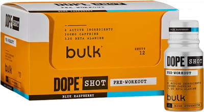 Bulk Dope Pre-Workout Shots (12x60ml) Blue Raspberry - Pre-Workout - Pre-Workout Shots