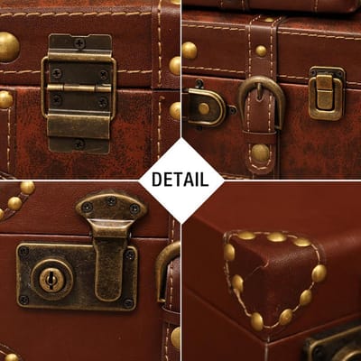 Dailygoody - Vintage lederen koffer - kleine reiskoffer - stijlvol en praktisch - bruin - ideale draagtas voor overnachting - perfect voor mannen en v...