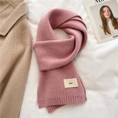 Koreaanse Dames Kasjmier Sjaals Dames Winter Verdikken Warm Zacht Pashmina Sjaals Wraps Vrouwelijke Effen Kleur Gebreide Lange Sjaal Voor Dames brown